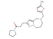5-[(5-methyl-2-furyl)methyl]-2-[3-oxo-3-(1-pyrrolidinyl)propyl]-5,6,7,8-tetrahydro-4H-pyrazolo[1,5-a][1,4]diazepine