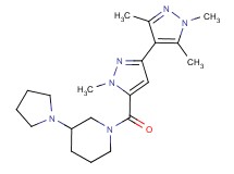 1,1',3',5'-tetramethyl-5-{[3-(1-pyrrolidinyl)-1-piperidinyl]carbonyl}-1H,1'H-3,4'-bipyrazole