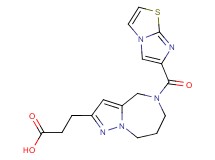 3-[5-(imidazo[2,1-b][1,3]thiazol-6-ylcarbonyl)-5,6,7,8-tetrahydro-4H-pyrazolo[1,5-a][1,4]diazepin-2-yl]propanoic acid