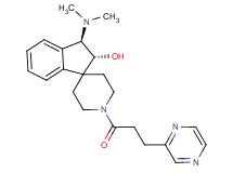 (2R*,3R*)-3-(dimethylamino)-1'-[3-(2-pyrazinyl)propanoyl]-2,3-dihydrospiro[indene-1,4'-piperidin]-2-ol
