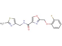 2-[(2-fluorophenoxy)methyl]-N-[(2-methyl-1,3-thiazol-4-yl)methyl]-1,3-oxazole-4-carboxamide