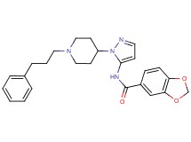 N-{1-[1-(3-phenylpropyl)-4-piperidinyl]-1H-pyrazol-5-yl}-1,3-benzodioxole-5-carboxamide