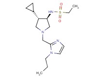 N-{rel-(3R,4S)-4-cyclopropyl-1-[(1-propyl-1H-imidazol-2-yl)methyl]-3-pyrrolidinyl}ethanesulfonamide dihydrochloride