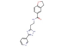 N-{2-[3-(3-pyridinyl)-1H-1,2,4-triazol-5-yl]ethyl}-2,3-dihydro-1-benzofuran-5-carboxamide
