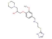 1-[2-methoxy-4-({[2-(1H-1,2,4-triazol-5-ylthio)ethyl]amino}methyl)phenoxy]-3-(4-thiomorpholinyl)-2-propanol