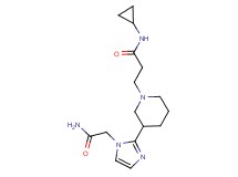 3-{3-[1-(2-amino-2-oxoethyl)-1H-imidazol-2-yl]-1-piperidinyl}-N-cyclopropylpropanamide
