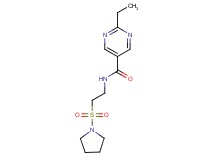 2-ethyl-N-[2-(1-pyrrolidinylsulfonyl)ethyl]-5-pyrimidinecarboxamide