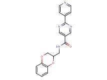 N-(2,3-dihydro-1,4-benzodioxin-2-ylmethyl)-2-(4-pyridinyl)-5-pyrimidinecarboxamide