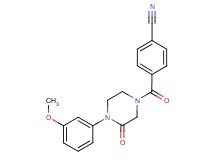 4-{[4-(3-methoxyphenyl)-3-oxo-1-piperazinyl]carbonyl}benzonitrile