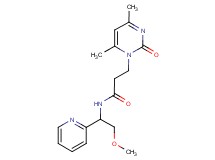 3-(4,6-dimethyl-2-oxopyrimidin-1(2H)-yl)-N-(2-methoxy-1-pyridin-2-ylethyl)propanamide