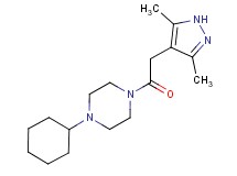 1-cyclohexyl-4-[(3,5-dimethyl-1H-pyrazol-4-yl)acetyl]piperazine