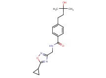 N-[(5-cyclopropyl-1,2,4-oxadiazol-3-yl)methyl]-4-(3-hydroxy-3-methylbutyl)benzamide