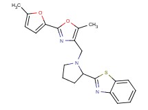 2-(1-{[5-methyl-2-(5-methyl-2-furyl)-1,3-oxazol-4-yl]methyl}-2-pyrrolidinyl)-1,3-benzothiazole