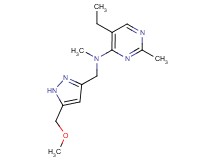 5-ethyl-N-{[5-(methoxymethyl)-1H-pyrazol-3-yl]methyl}-N,2-dimethylpyrimidin-4-amine
