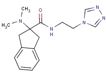 2-(dimethylamino)-N-[2-(4H-1,2,4-triazol-4-yl)ethyl]-2-indanecarboxamide