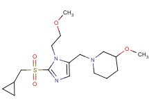 1-{[2-[(cyclopropylmethyl)sulfonyl]-1-(2-methoxyethyl)-1H-imidazol-5-yl]methyl}-3-methoxypiperidine