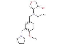 (3R*,4S*)-4-{ethyl[4-methoxy-3-(pyrrolidin-1-ylmethyl)benzyl]amino}tetrahydrofuran-3-ol