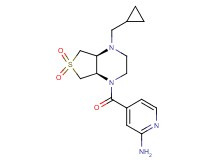 4-{[(4aS*,7aR*)-4-(cyclopropylmethyl)-6,6-dioxidohexahydrothieno[3,4-b]pyrazin-1(2H)-yl]carbonyl}-2-pyridinamine