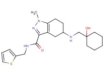 5-{[(1-hydroxycyclohexyl)methyl]amino}-1-methyl-N-(2-thienylmethyl)-4,5,6,7-tetrahydro-1H-indazole-3-carboxamide