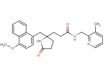 3-{2-[(4-methoxy-1-naphthyl)methyl]-5-oxo-2-pyrrolidinyl}-N-[(3-methyl-2-pyridinyl)methyl]propanamide