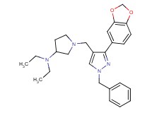 1-{[3-(1,3-benzodioxol-5-yl)-1-benzyl-1H-pyrazol-4-yl]methyl}-N,N-diethyl-3-pyrrolidinamine