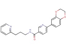 6-(2,3-dihydro-1,4-benzodioxin-6-yl)-N-(3-pyridin-2-ylpropyl)nicotinamide