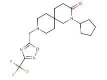 2-cyclopentyl-9-{[3-(trifluoromethyl)-1,2,4-oxadiazol-5-yl]methyl}-2,9-diazaspiro[5.5]undecan-3-one