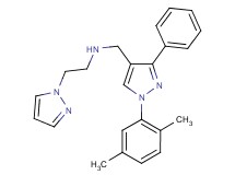 N-{[1-(2,5-dimethylphenyl)-3-phenyl-1H-pyrazol-4-yl]methyl}-2-(1H-pyrazol-1-yl)ethanamine