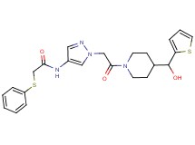N-[1-(2-{4-[hydroxy(2-thienyl)methyl]-1-piperidinyl}-2-oxoethyl)-1H-pyrazol-4-yl]-2-(phenylthio)acetamide