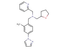 1-[2-methyl-4-(1H-pyrazol-1-yl)phenyl]-N-(pyridin-2-ylmethyl)-N-(tetrahydrofuran-2-ylmethyl)methanamine