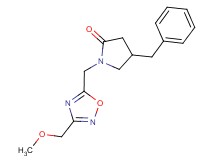 4-benzyl-1-{[3-(methoxymethyl)-1,2,4-oxadiazol-5-yl]methyl}pyrrolidin-2-one