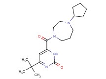 4-tert-butyl-6-[(4-cyclopentyl-1,4-diazepan-1-yl)carbonyl]pyrimidin-2(1H)-one