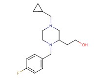 2-[4-(cyclopropylmethyl)-1-(4-fluorobenzyl)-2-piperazinyl]ethanol