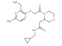 N-(cyclopropylmethyl)-2-(4-{[(2-ethyl-6-methyl-3-pyridinyl)oxy]acetyl}-3-morpholinyl)acetamide