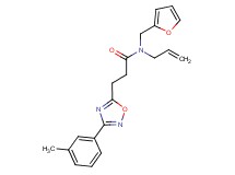 N-allyl-N-(2-furylmethyl)-3-[3-(3-methylphenyl)-1,2,4-oxadiazol-5-yl]propanamide