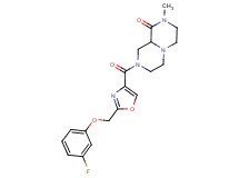 8-({2-[(3-fluorophenoxy)methyl]-1,3-oxazol-4-yl}carbonyl)-2-methylhexahydro-2H-pyrazino[1,2-a]pyrazin-1(6H)-one