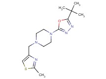 1-(5-tert-butyl-1,3,4-oxadiazol-2-yl)-4-[(2-methyl-1,3-thiazol-4-yl)methyl]piperazine
