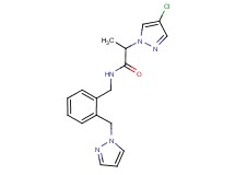 2-(4-chloro-1H-pyrazol-1-yl)-N-[2-(1H-pyrazol-1-ylmethyl)benzyl]propanamide