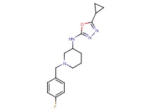 N-(5-cyclopropyl-1,3,4-oxadiazol-2-yl)-1-(4-fluorobenzyl)piperidin-3-amine
