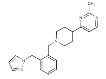 2-methyl-4-{1-[2-(1H-pyrazol-1-ylmethyl)benzyl]piperidin-4-yl}pyrimidine