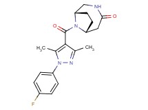 (1S*,6R*)-9-{[1-(4-fluorophenyl)-3,5-dimethyl-1H-pyrazol-4-yl]carbonyl}-3,9-diazabicyclo[4.2.1]nonan-4-one
