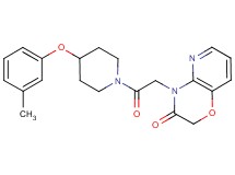4-{2-[4-(3-methylphenoxy)piperidin-1-yl]-2-oxoethyl}-2H-pyrido[3,2-b][1,4]oxazin-3(4H)-one