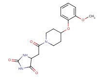 5-{2-[4-(2-methoxyphenoxy)-1-piperidinyl]-2-oxoethyl}-2,4-imidazolidinedione