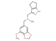 1-(7-methoxy-1,3-benzodioxol-5-yl)-N-methyl-N-(1,4,5,6-tetrahydrocyclopenta[c]pyrazol-3-ylmethyl)methanamine