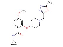 N-cyclopropyl-4-methoxy-2-({1-[(5-methyl-1,3,4-oxadiazol-2-yl)methyl]piperidin-4-yl}oxy)benzamide