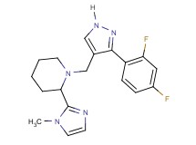 1-{[3-(2,4-difluorophenyl)-1H-pyrazol-4-yl]methyl}-2-(1-methyl-1H-imidazol-2-yl)piperidine