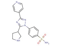 4-(3-pyridin-4-yl-5-pyrrolidin-3-yl-1H-1,2,4-triazol-1-yl)benzenesulfonamide