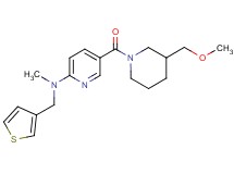 5-{[3-(methoxymethyl)-1-piperidinyl]carbonyl}-N-methyl-N-(3-thienylmethyl)-2-pyridinamine