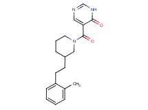5-({3-[2-(2-methylphenyl)ethyl]-1-piperidinyl}carbonyl)-4(3H)-pyrimidinone