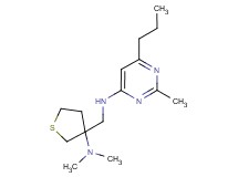 N-{[3-(dimethylamino)tetrahydro-3-thienyl]methyl}-2-methyl-6-propylpyrimidin-4-amine